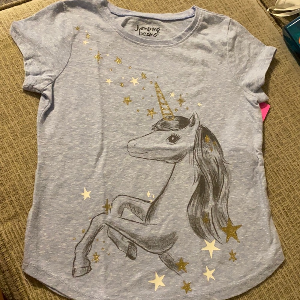 jumping beans size 6 unicorn tee